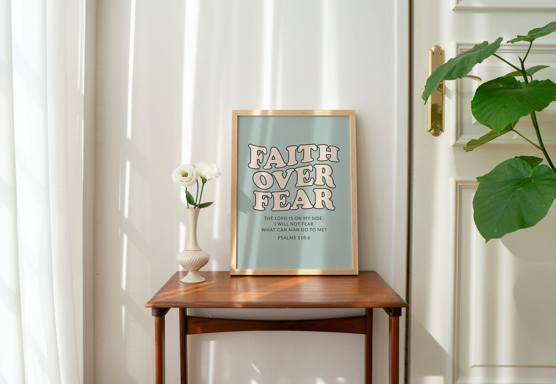 Retro Christian Psalms Art Print, Faith Wall Decor - Image 5