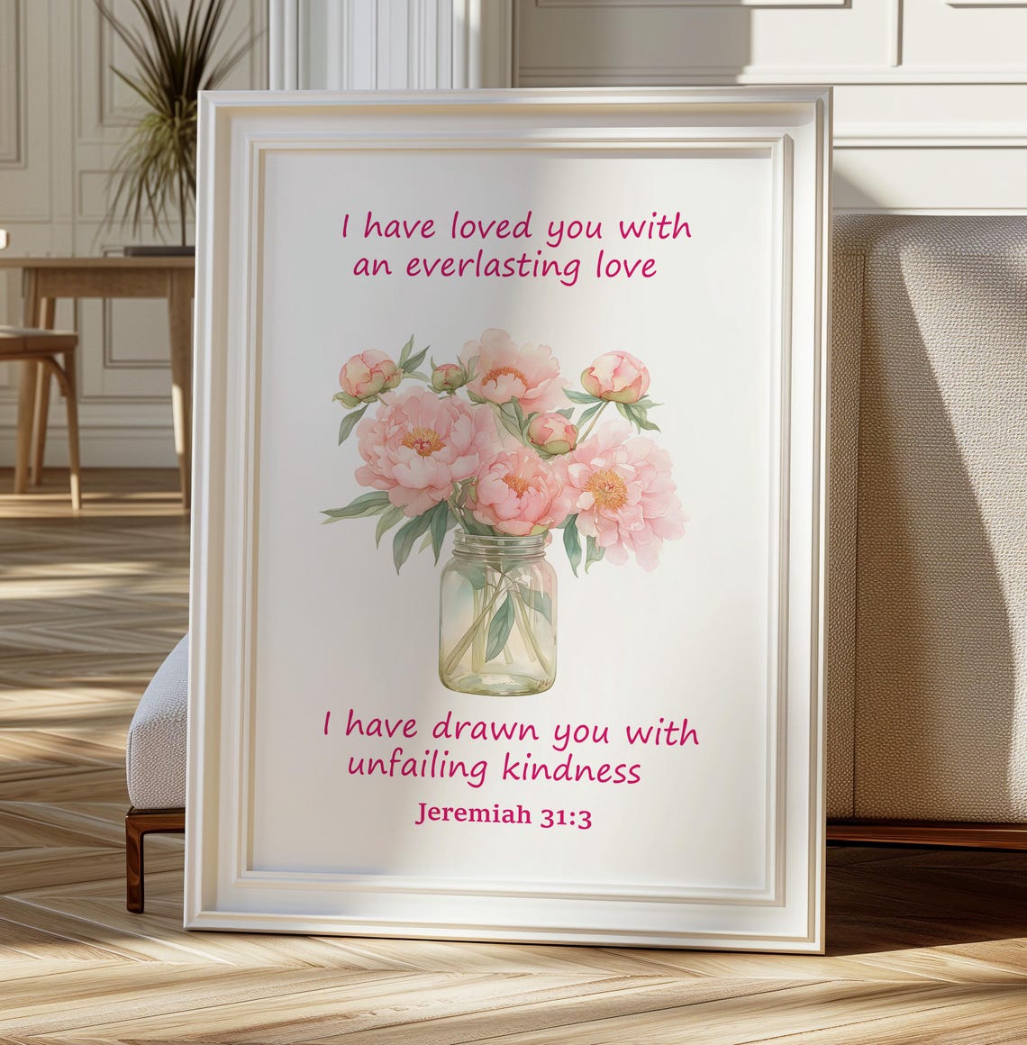 Christian Wall Print Jeremiah Bible Verse Flower Print Scripture Art Christian Poster Wall Decor Christian Gift - Image 2
