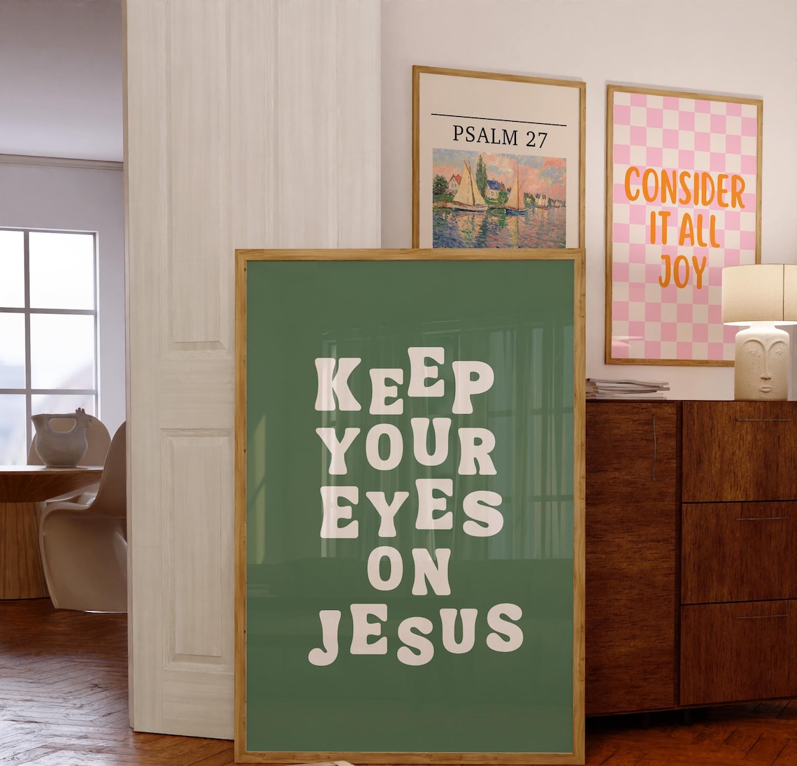 Keep Your Eyes on Jesus, Christian Wall Art Print