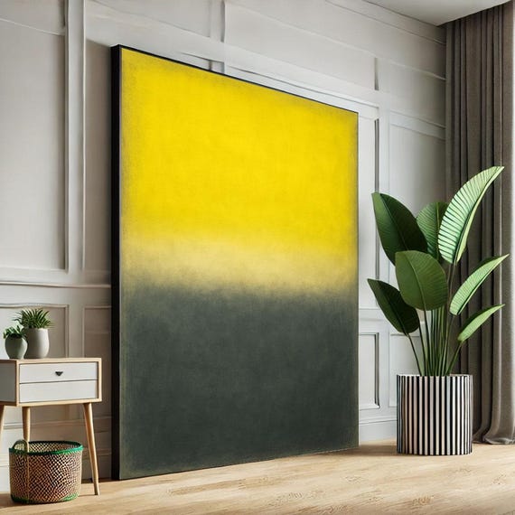 Mark Rothko Yellow And Black Canvas Iconic Color Field Painting Reproduction For Bold Modern Interiors