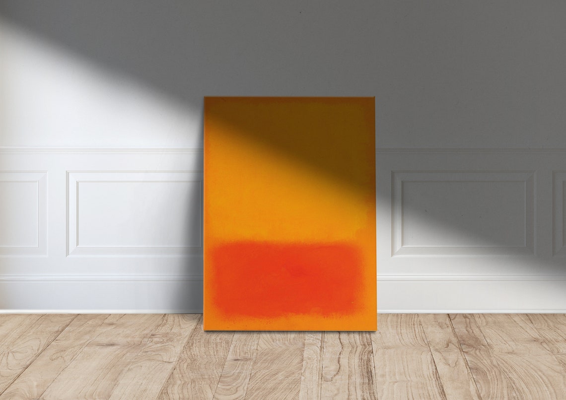 Mark Rothko Style Orange and Red Color Field Modern Art Poster