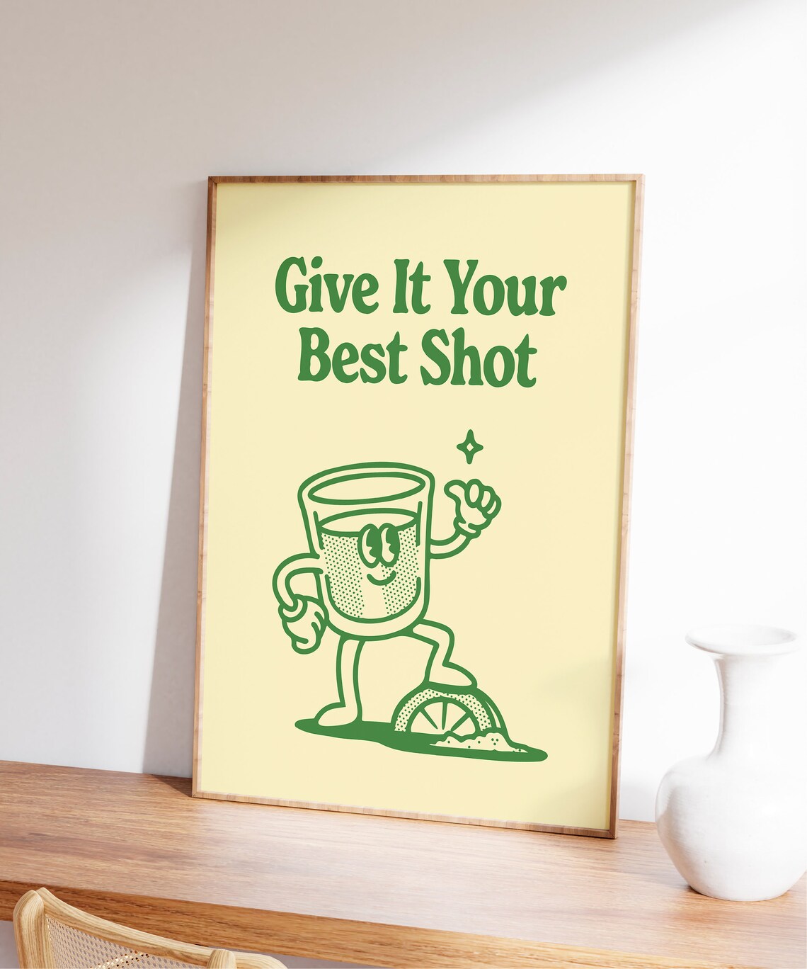 Give It Your Best Shot Retro Tequila Shot Poster - Image 7