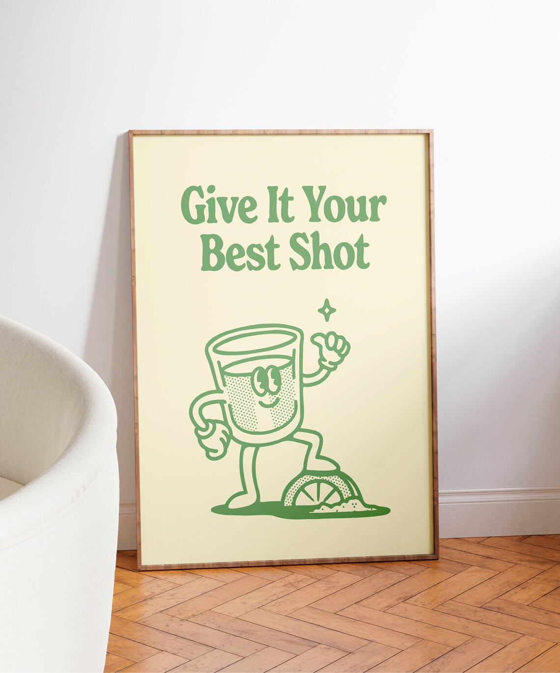 Give It Your Best Shot Retro Tequila Shot Poster - Image 4