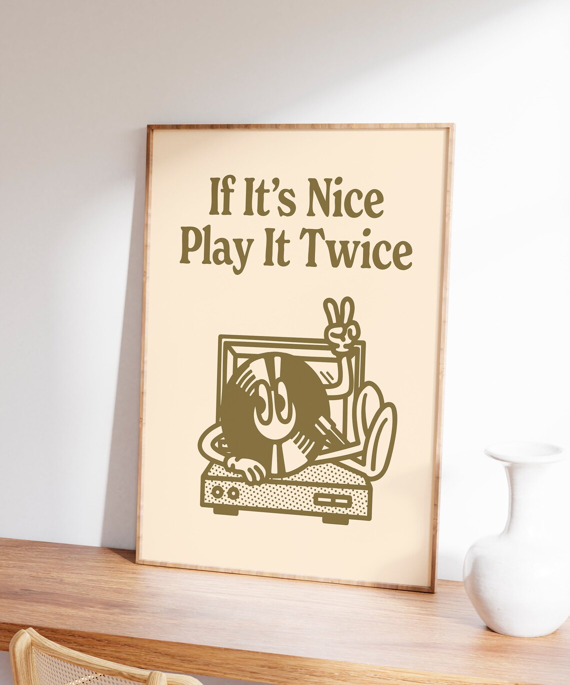 If Its Nice Play It Twice Record Poster, Vintage Music Decor - Image 5
