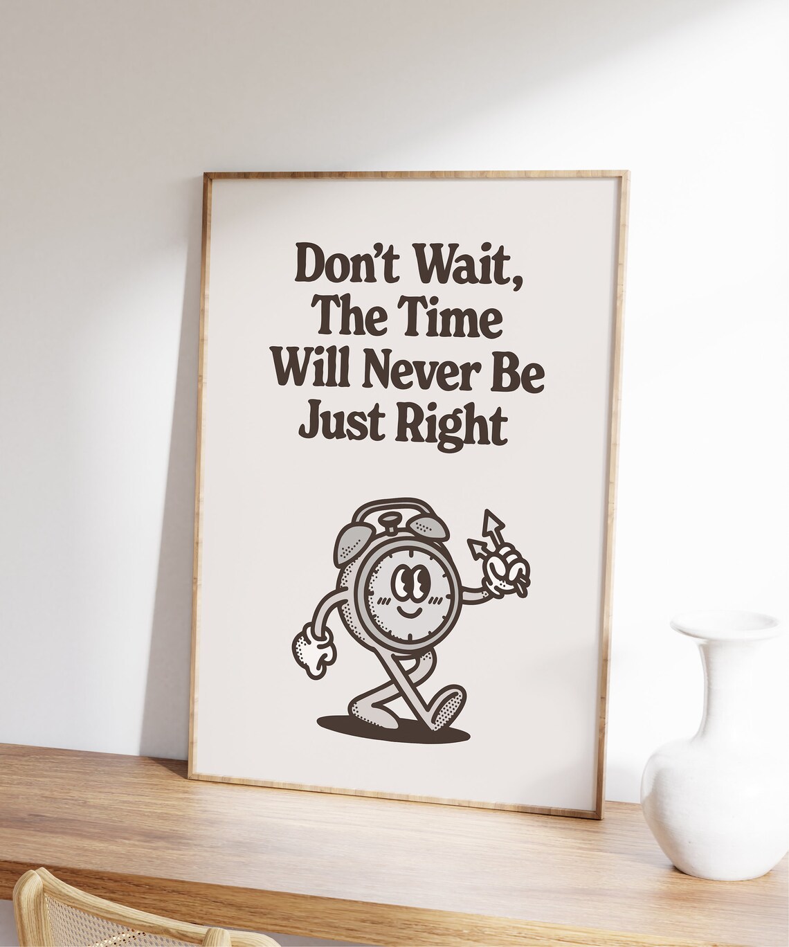 Don’t Wait Quote Print, Retro Motivational Poster - Image 7