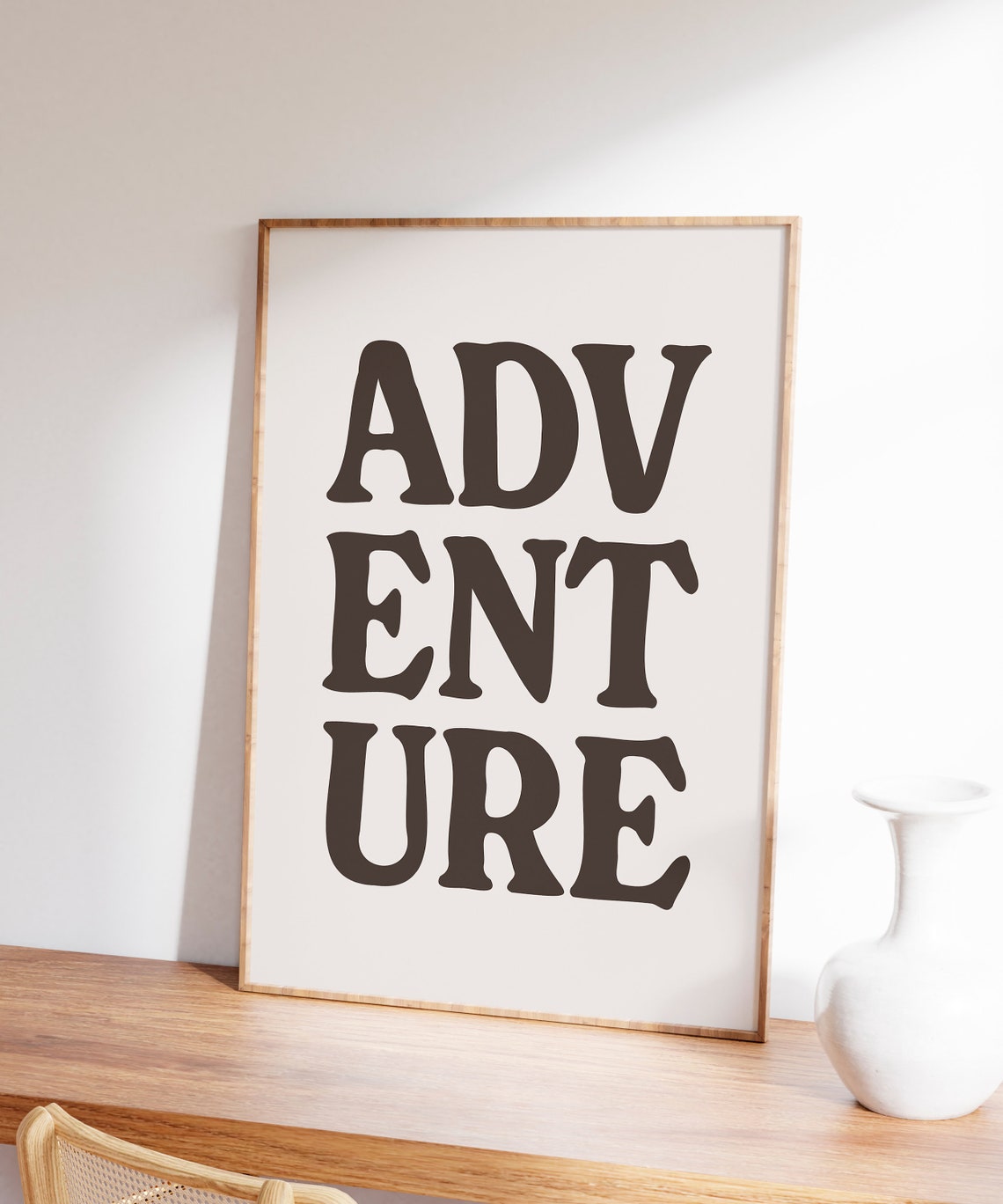 Adventure Retro Stacked Typography Minimalist Wall Decor Art Print - Image 7