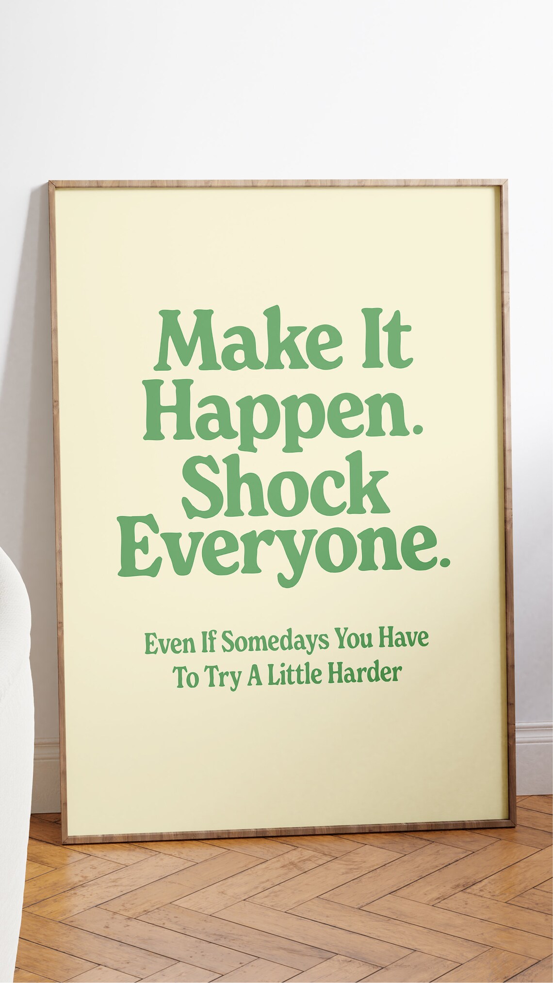 Make It Happen Quote Retro Motivational Poster - Image 2