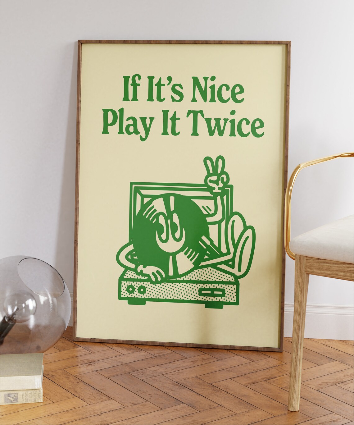 Retro Record Player Music Art Print, Groovy Cartoon - Image 5