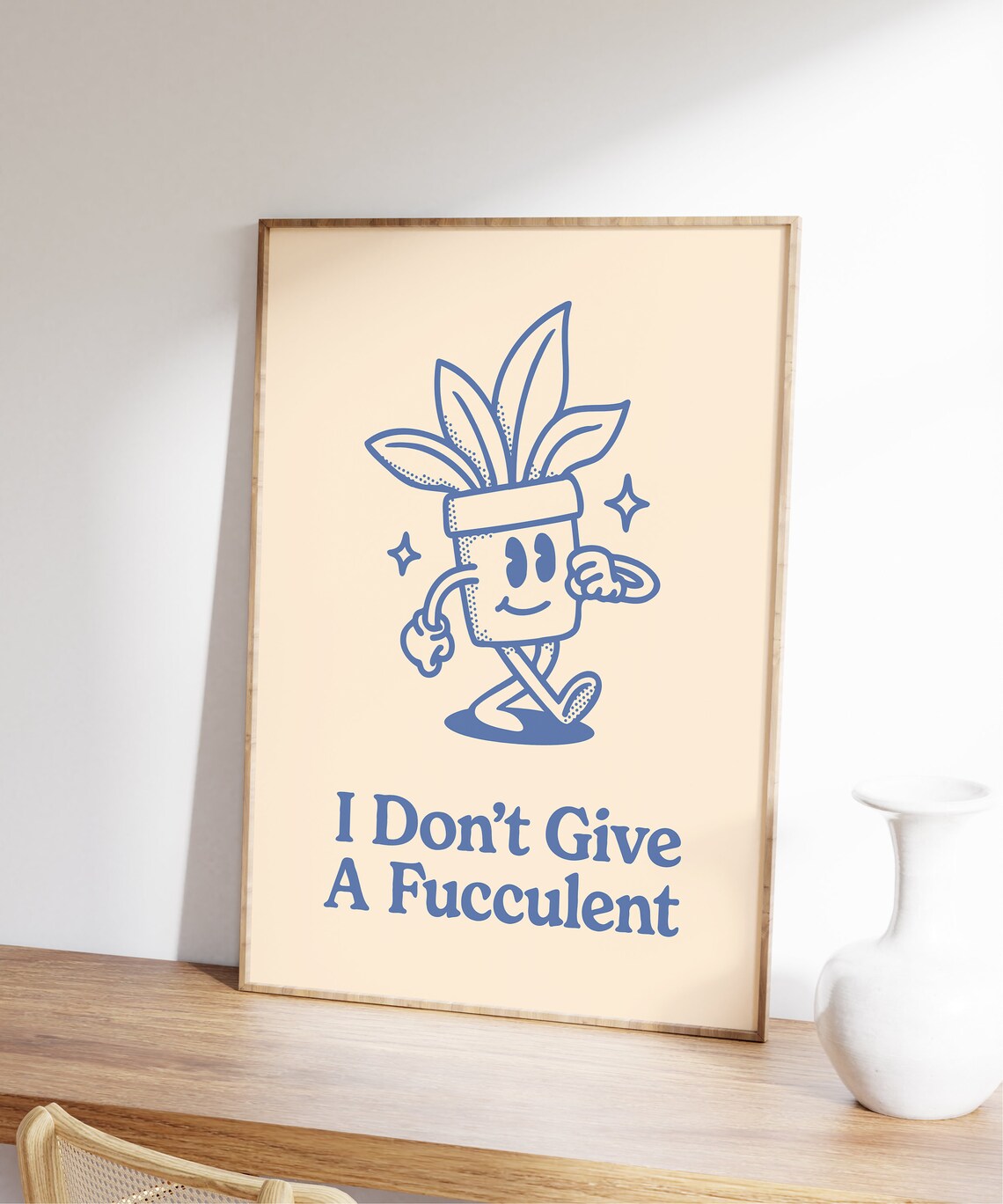 Succulent Retro Plant Art Print, Quirky Decor - Image 5