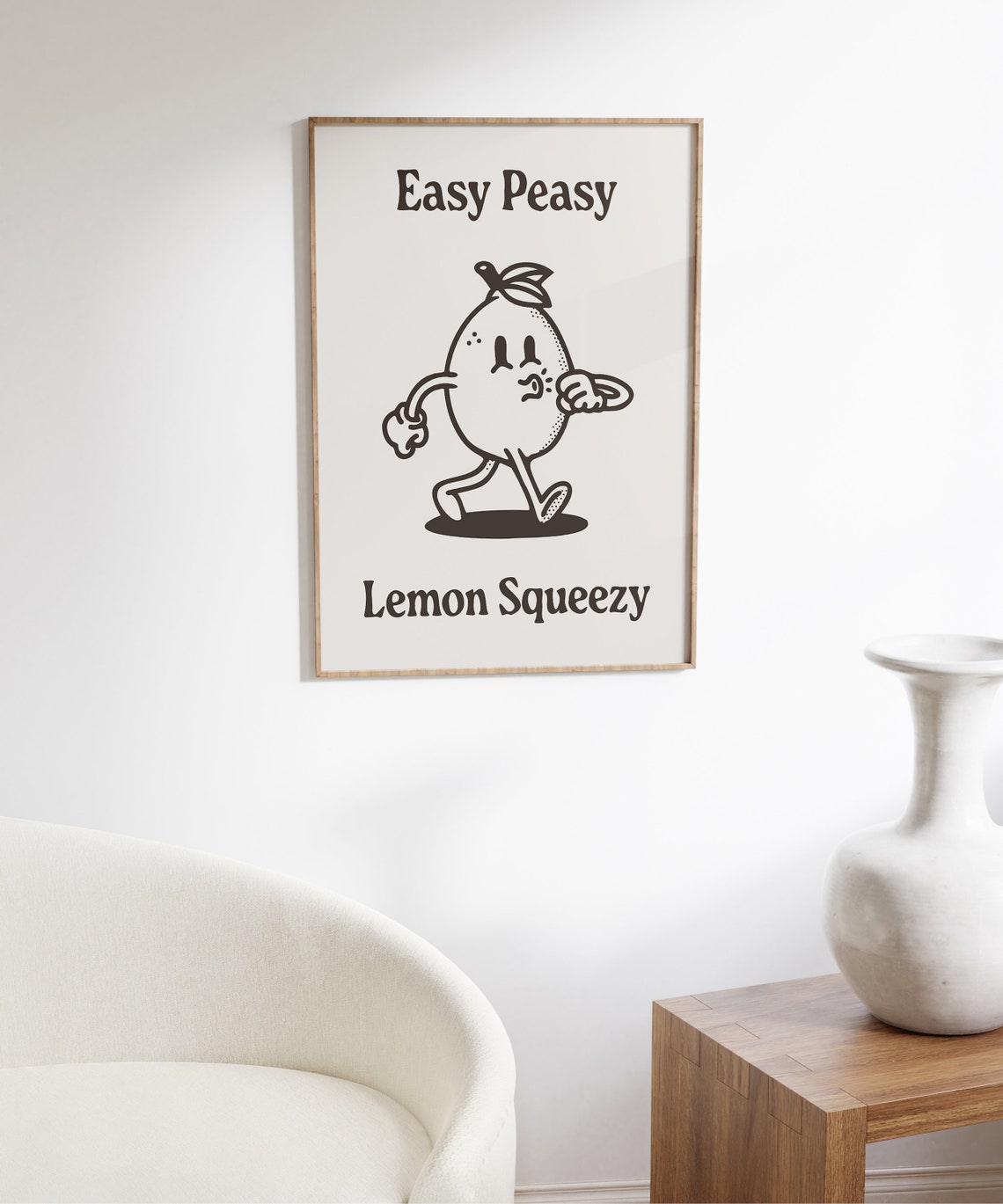 Easy Peasy Lemon Squeezy Retro Cartoon Character Quote Poster - Image 6