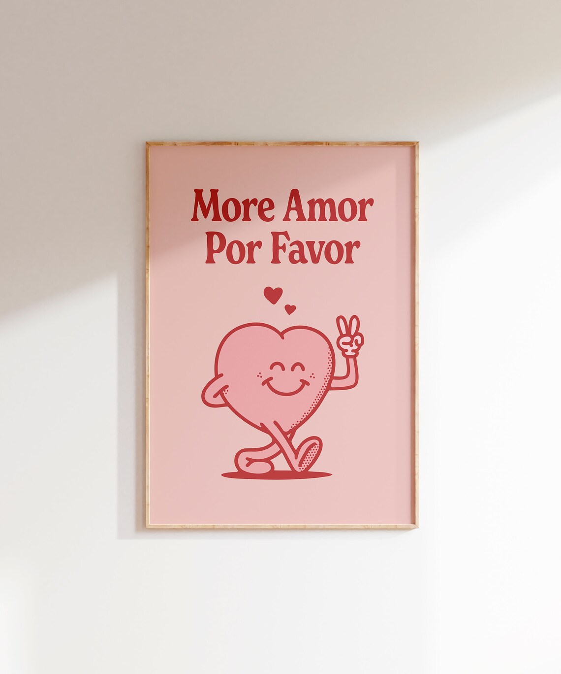 More Amor Por Favor Sweet Heart Quote Cute Motivational Wall Art - Image 4