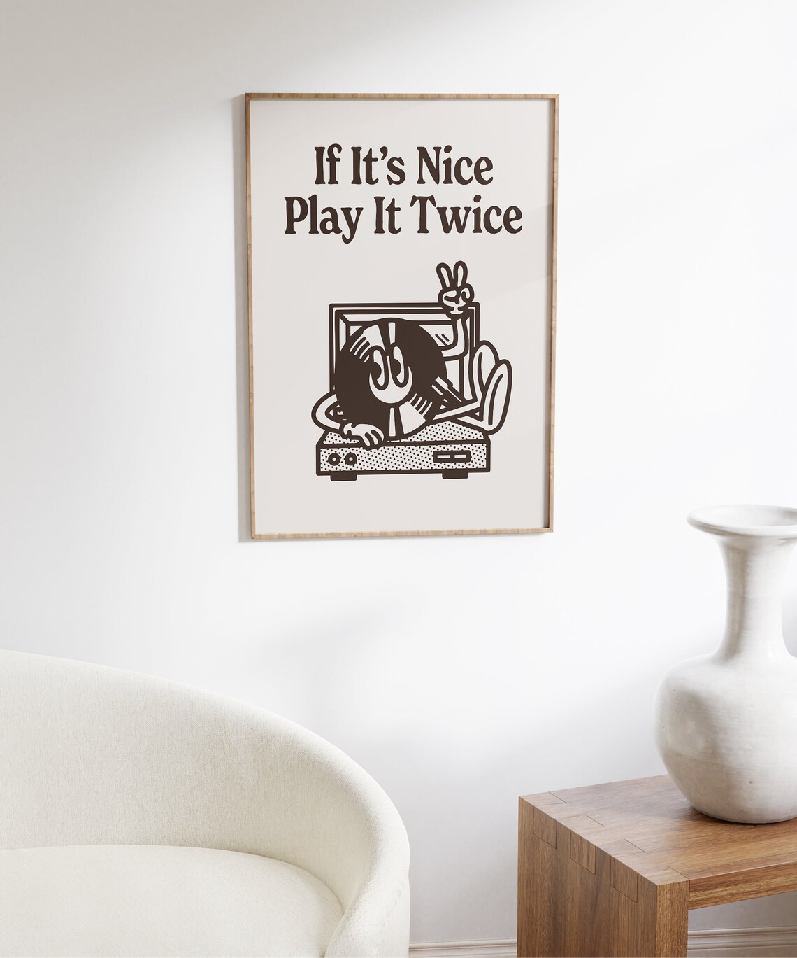 Play It Twice Retro Music Decor Art Print - Image 6