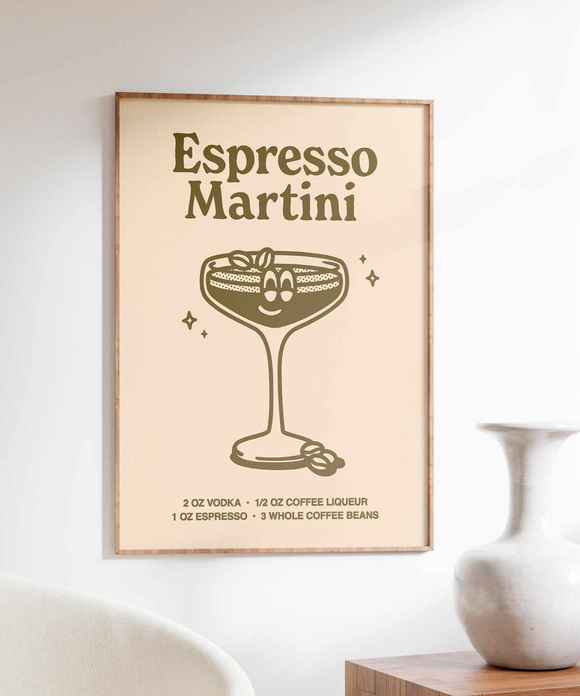 Espresso Martini Vintage Cocktail Art Print - Image 4