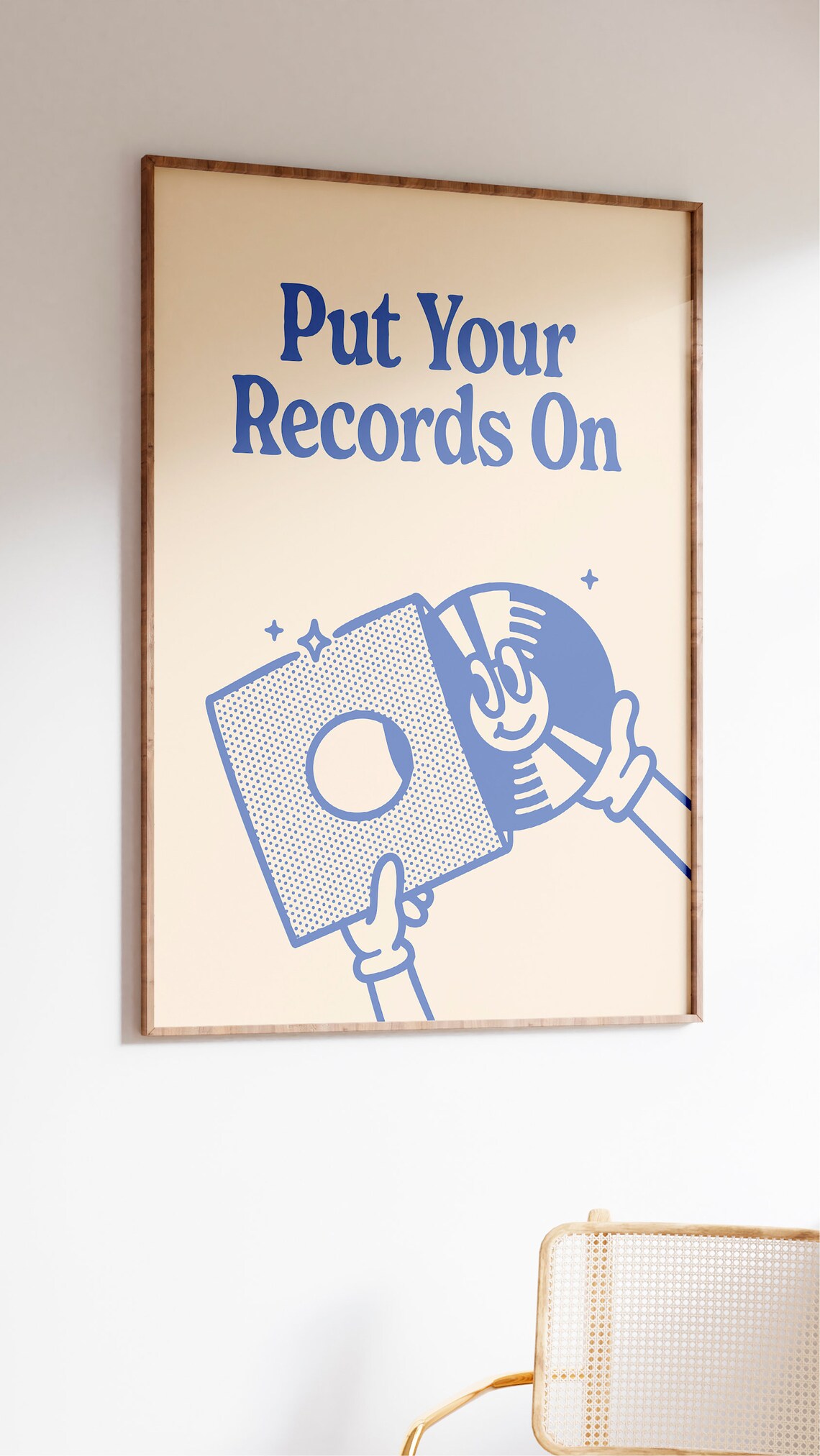 Vinyl Record Retro Music Poster, Groovy Turntable Art Print - Image 2