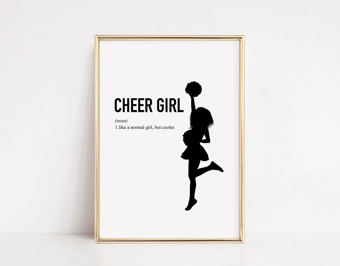 Cheerleading Gifts Cheer Girl Poster Cheerleader Gifts For Girls Teenage Girls Room Decor Dorm Wall Prints Art Downloads
