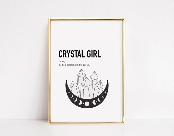 Crystal Girl Crystal Art Print, Cute Teen Room Decor