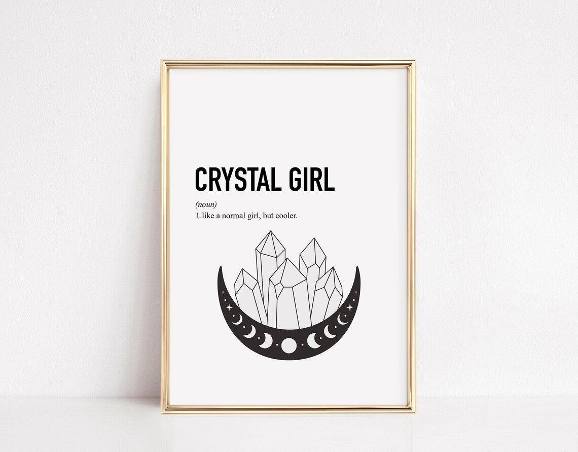 Crystal Girl Crystal Art Print, Cute Teen Room Decor