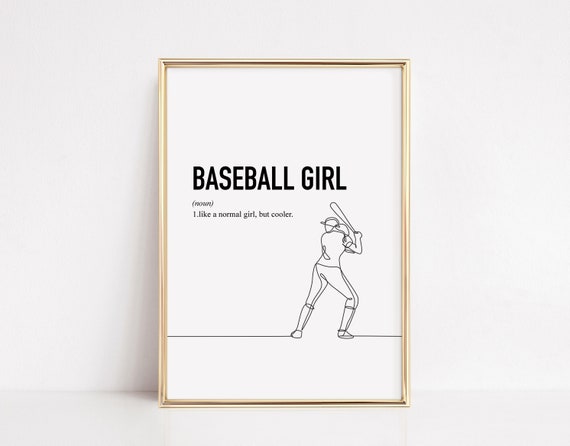 Baseball Lover Gift Baseball Poster Baseball Team Gifts For Girls Teenage Girl Decor College Room Decor Art Downloads
