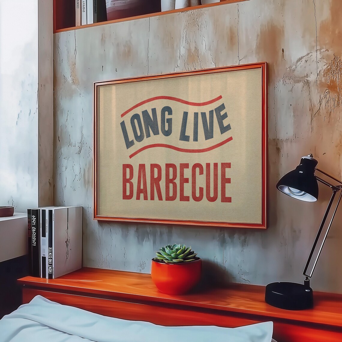 Texas BBQ Grill Print, Kitchen and Man Cave Decor - Image 3