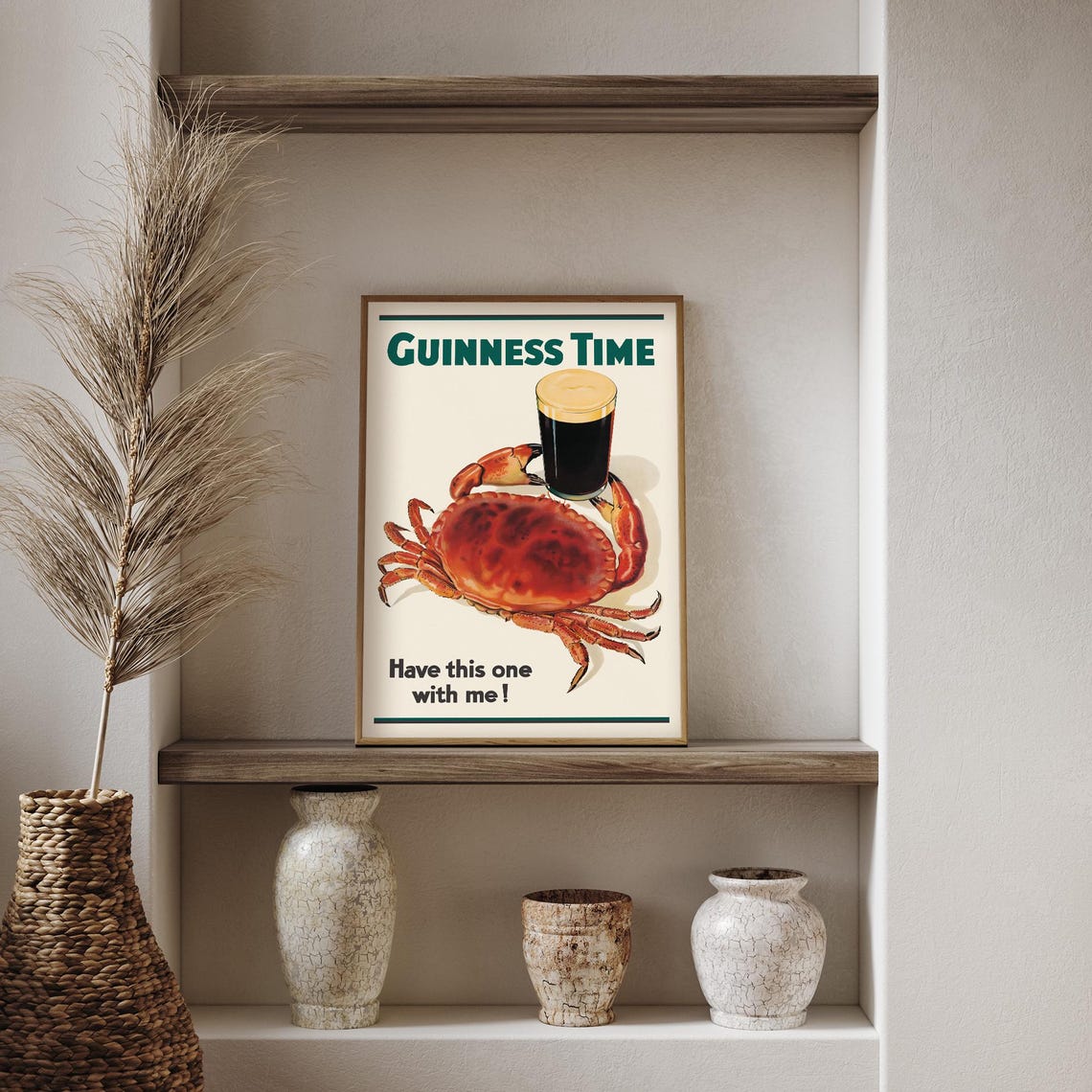 Guinness Time Crab Have This One With Me Vintage Advertisement Poster - Image 2
