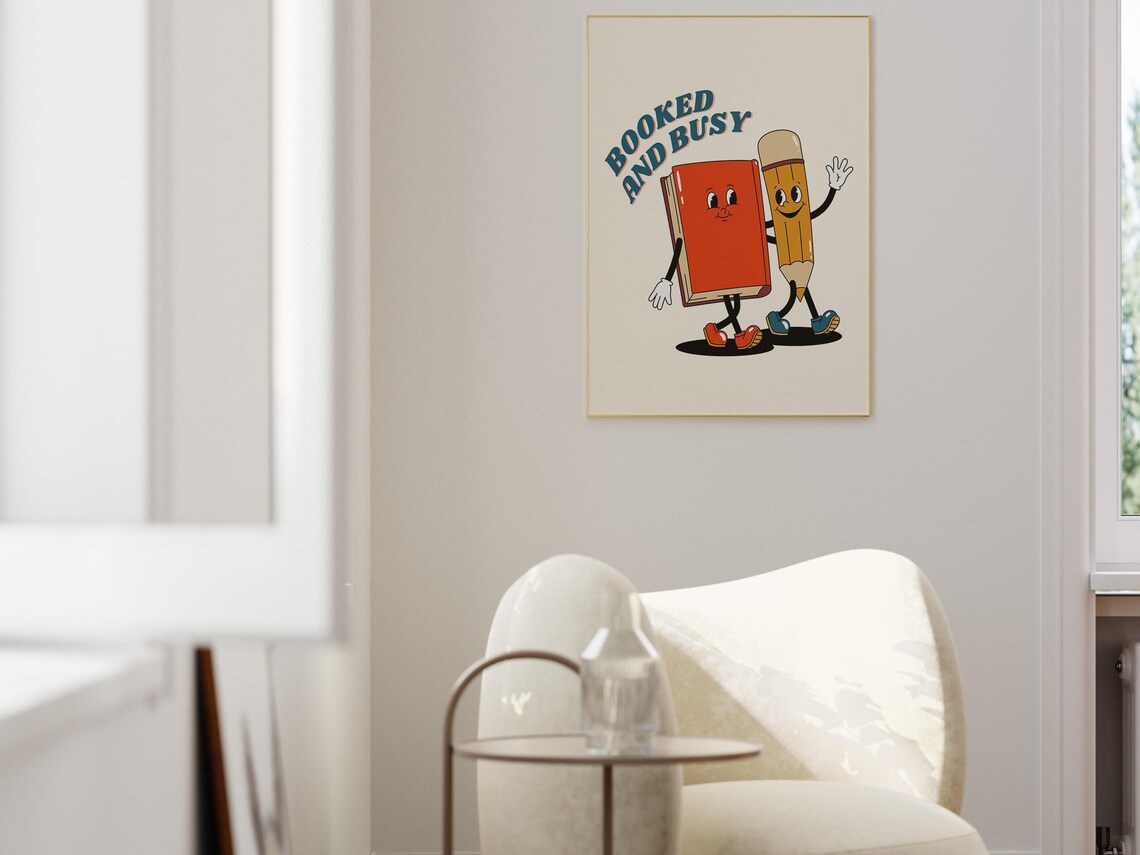 Reading Poster, Classroom Decor, Retro 70s Print - Image 3