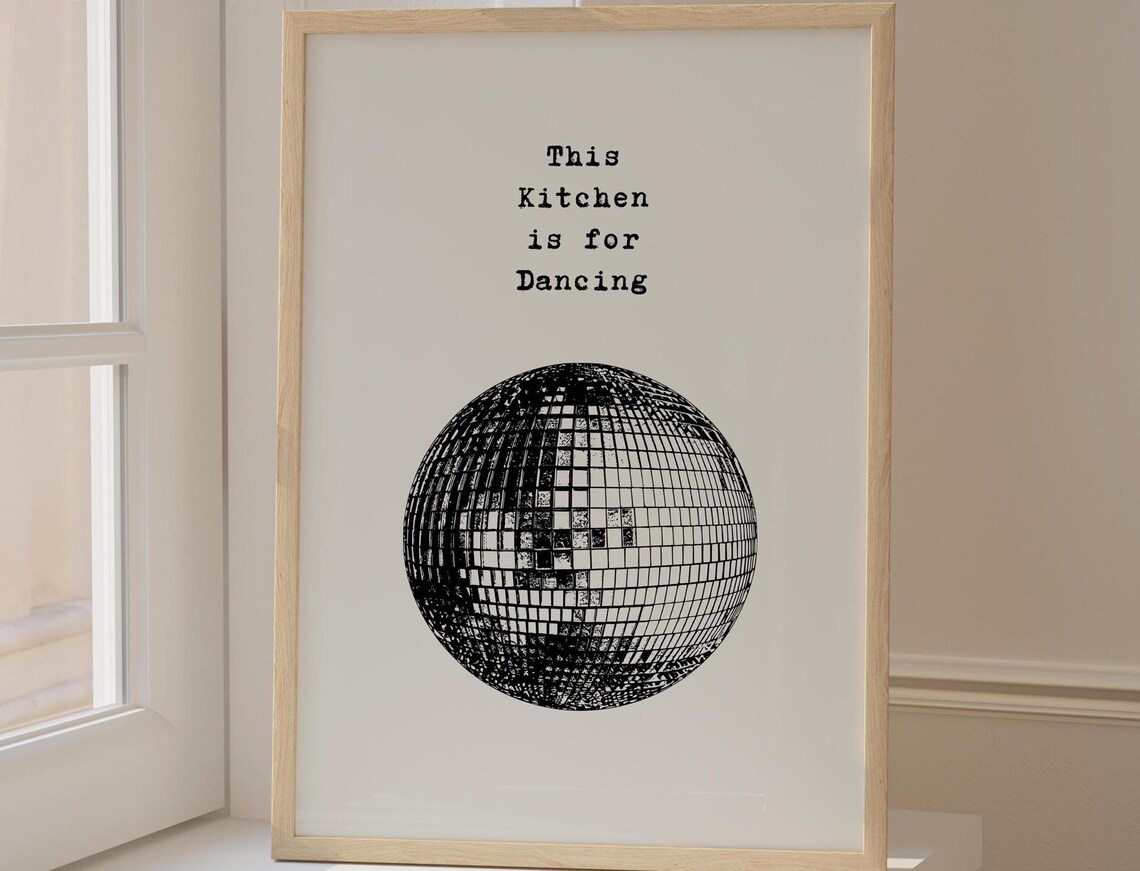 This Kitchen Is For Dancing, Retro Poster