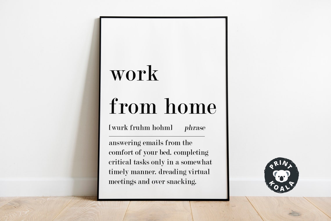 Work From Home Funny Phrase Definition Remote Work Humor Wall Poster - Image 4