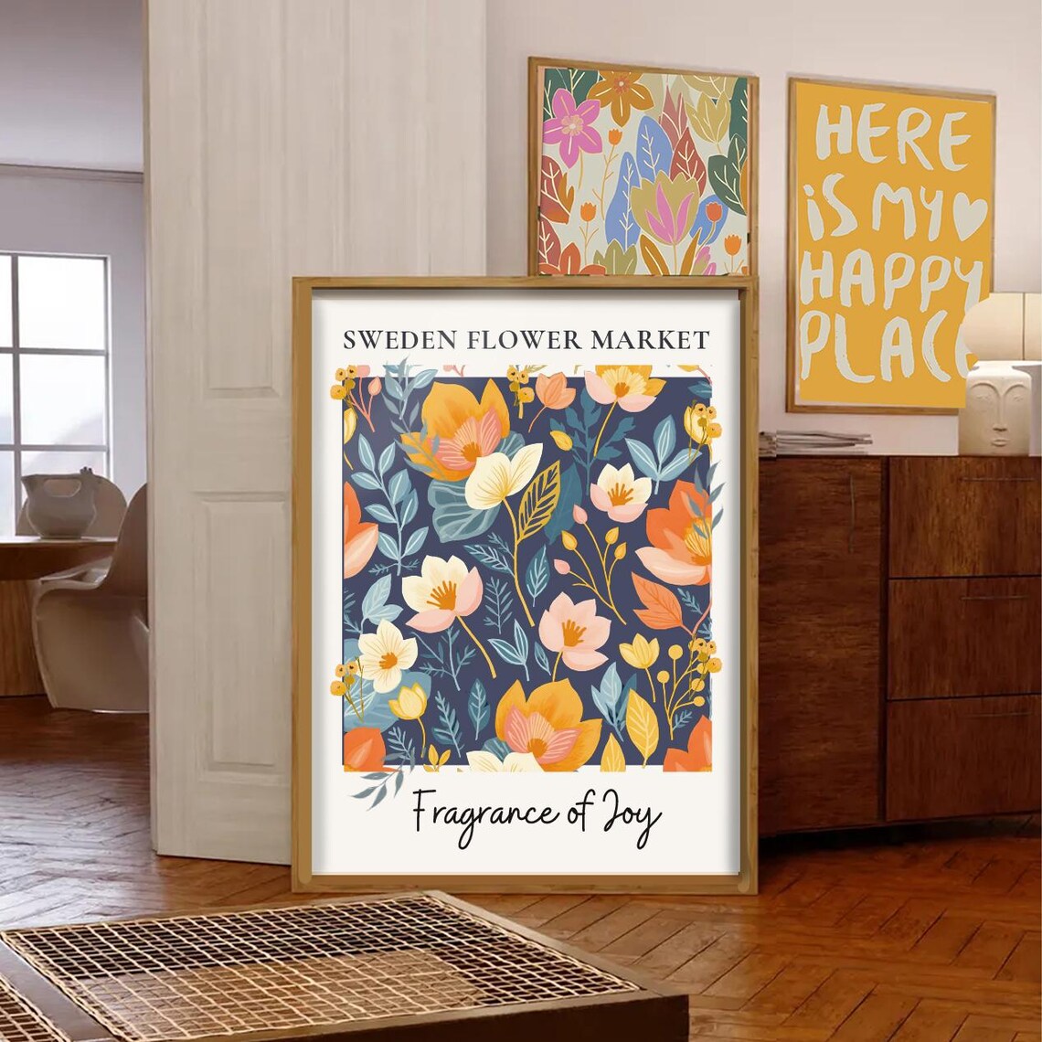 Flower Market Sweden Boho Floral Botanical Poster - Image 6