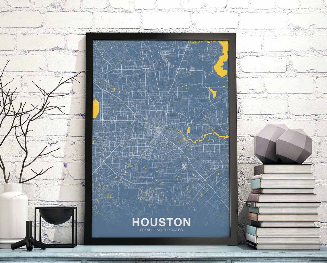 Houston Texas USA Poster Print, Modern Decor