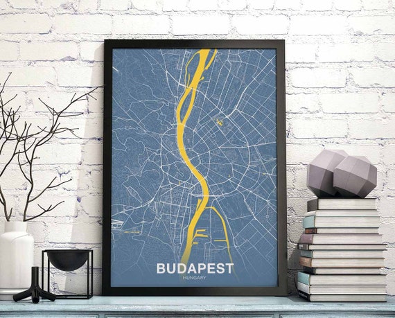 Budapest Hungary Poster Color Hometown City Print Modern Home Decor Office Decoration Wall Art Dorm Bedroom Gift