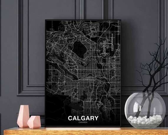 Calgary Canada Poster, Modern Home Decor