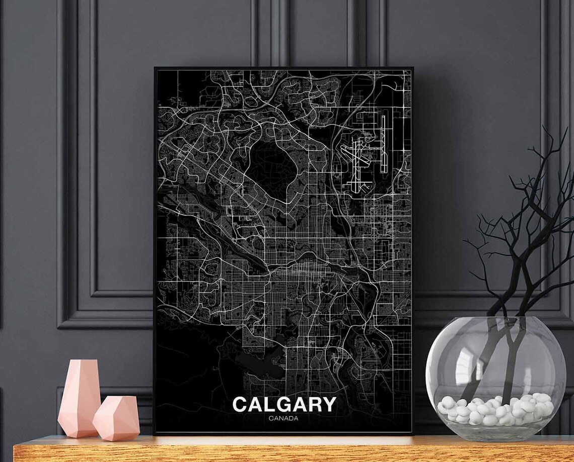 Calgary Canada Poster, Modern Home Decor