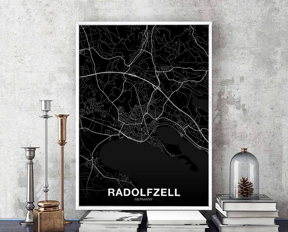 Radolfzell Germany Map Poster Hometown City Print Modern Home Decor Office Decoration Wall Art Dorm Bedroom Gift