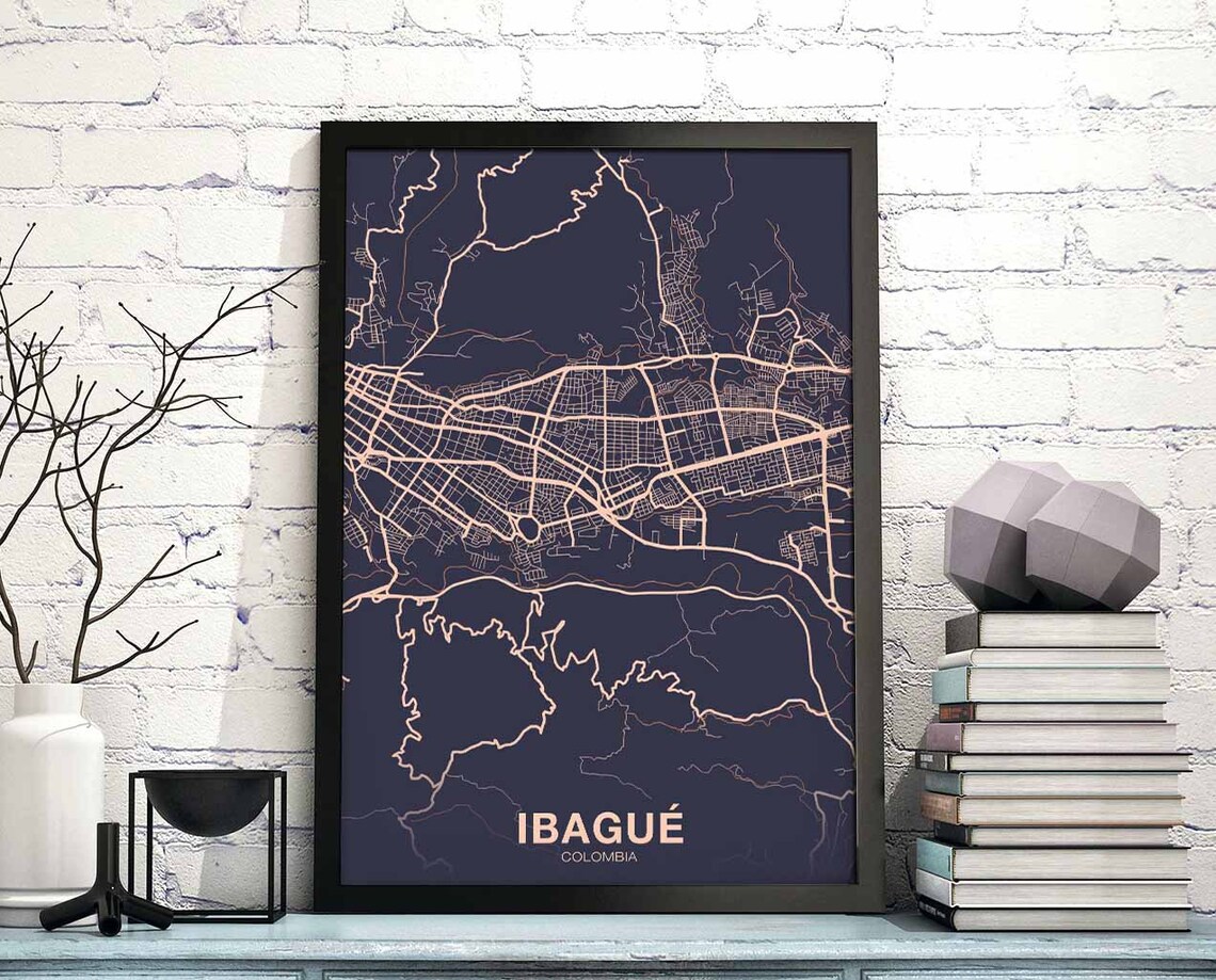 Ibague Colombia Poster, Modern Home Decor