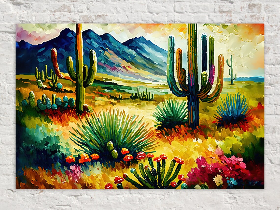 Vintage Desert Landscape Southwest Poster Print