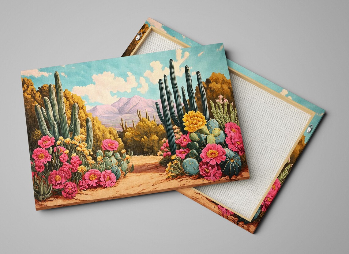 Mexican Desert Cacti Botanical Art Print, Desert Flora - Image 2