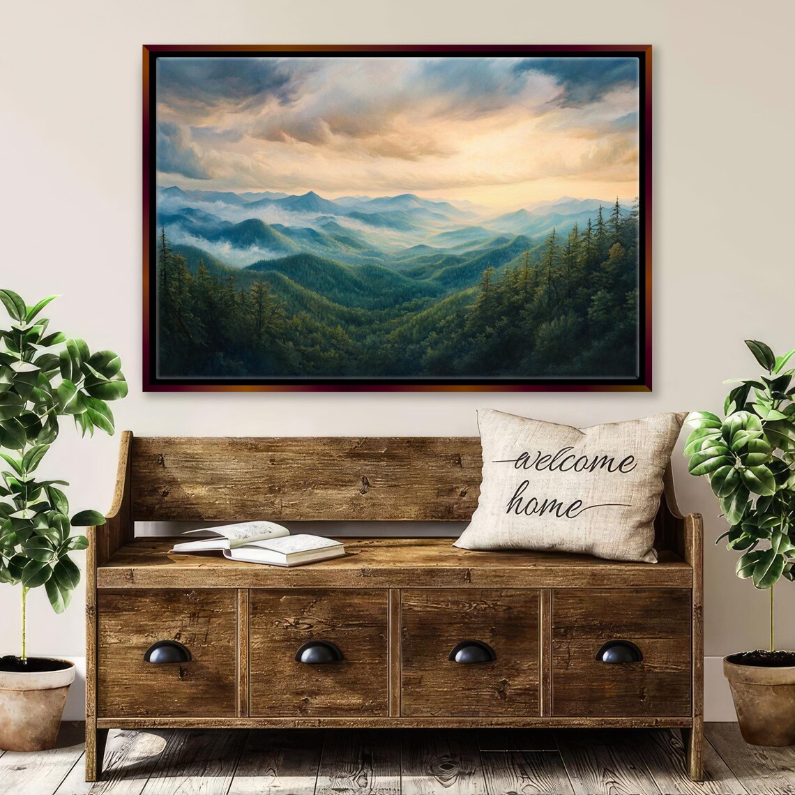 Smoky Mountain National Park Art Print, Nature Scene