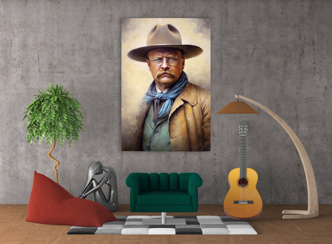 Theodore Roosevelt Portrait Art Print, Presidential - Image 2