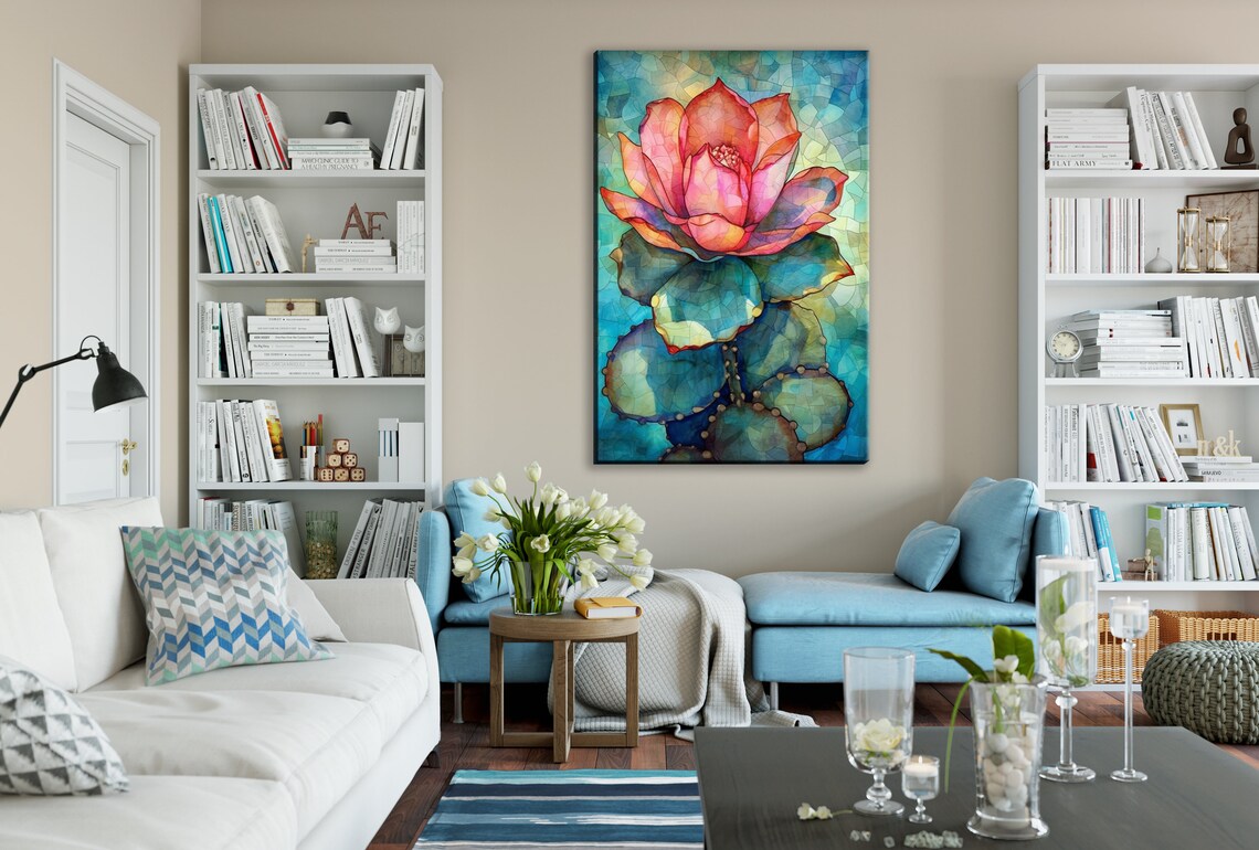 Mexican Cactus Bloom Watercolor Art Print, Southwest Decor - Image 2