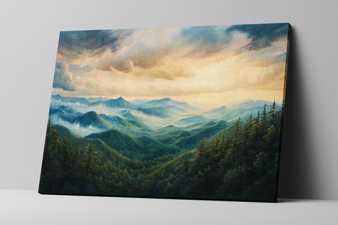 Smoky Mountain National Park Art Print, Nature Scene - Image 2
