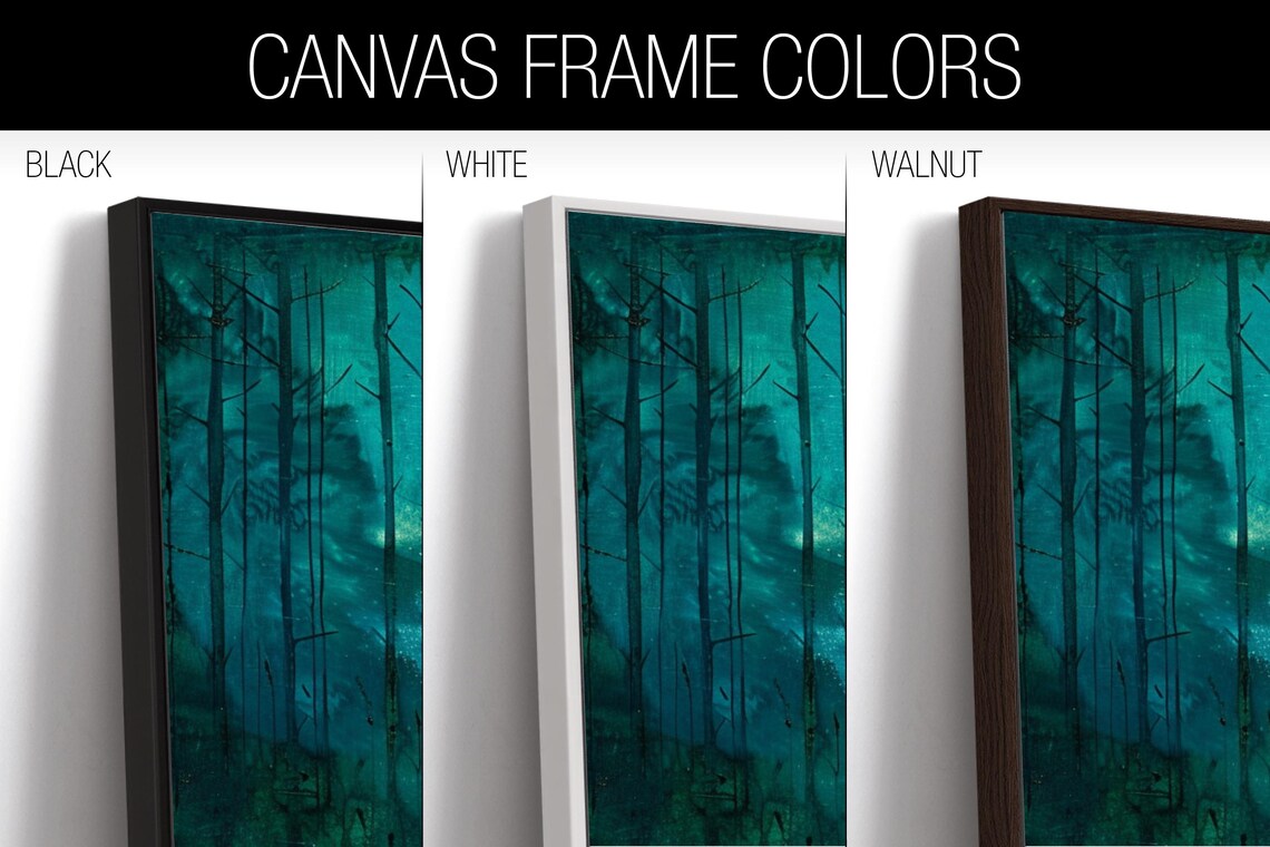 Panoramic Watercolor Forest Landscape Art Print - Image 2