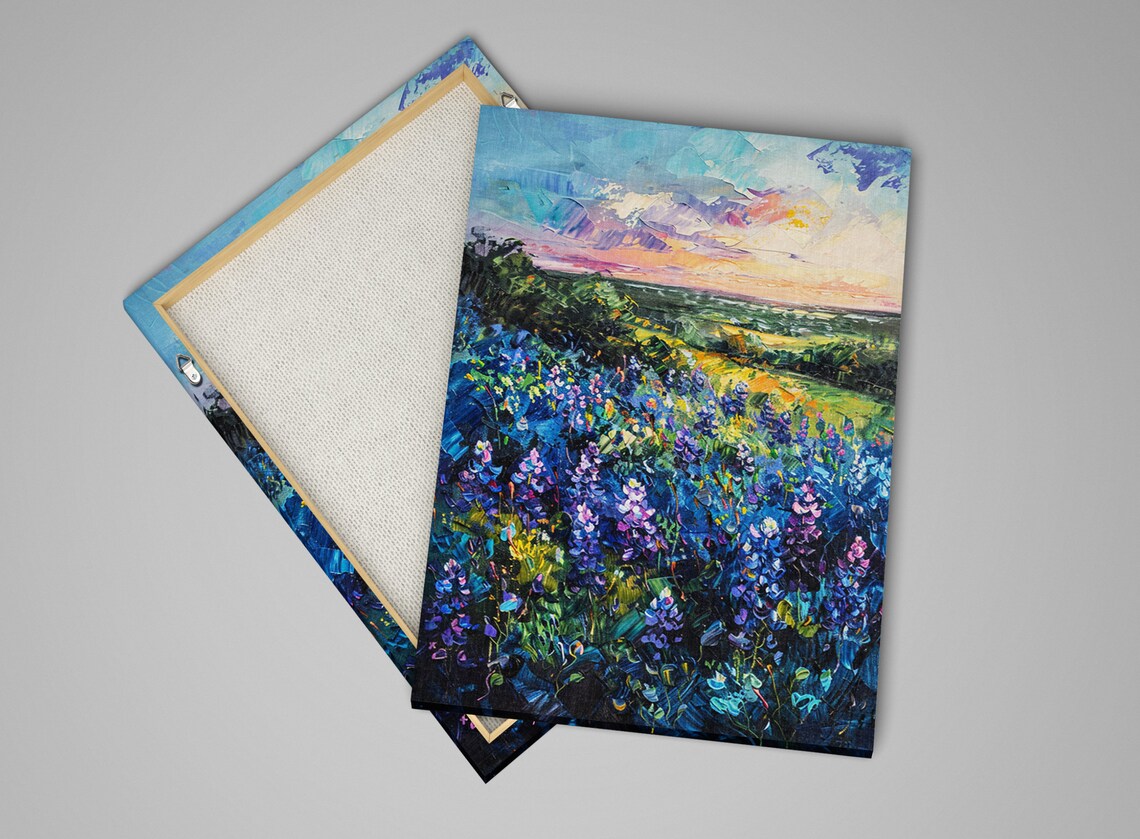 Texan Tapestry Bluebonnet Meadow Poster Print - Image 3