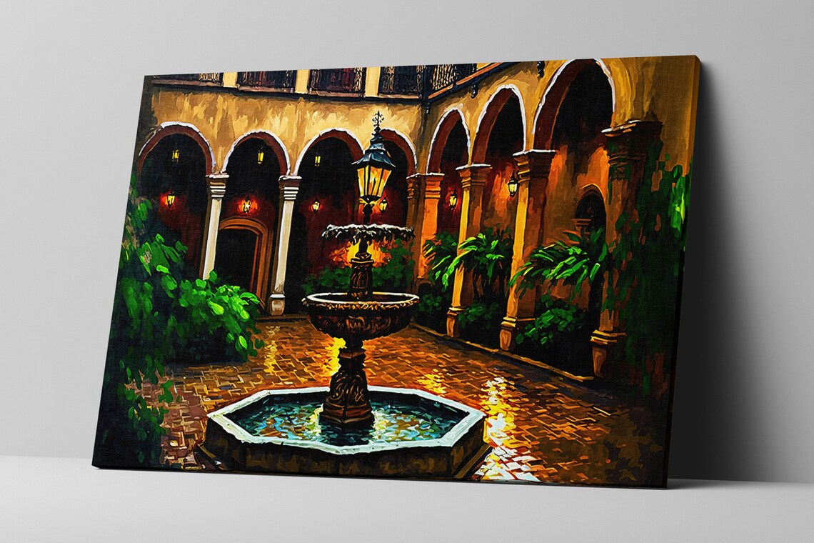 New Orleans French Quarter Courtyard Art Print - Image 3