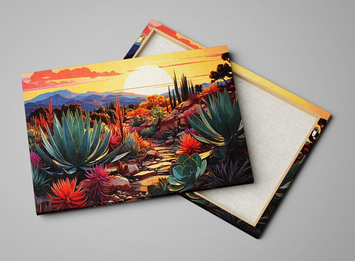 Agave Desert Scene Art Print, Nature Landscape - Image 4