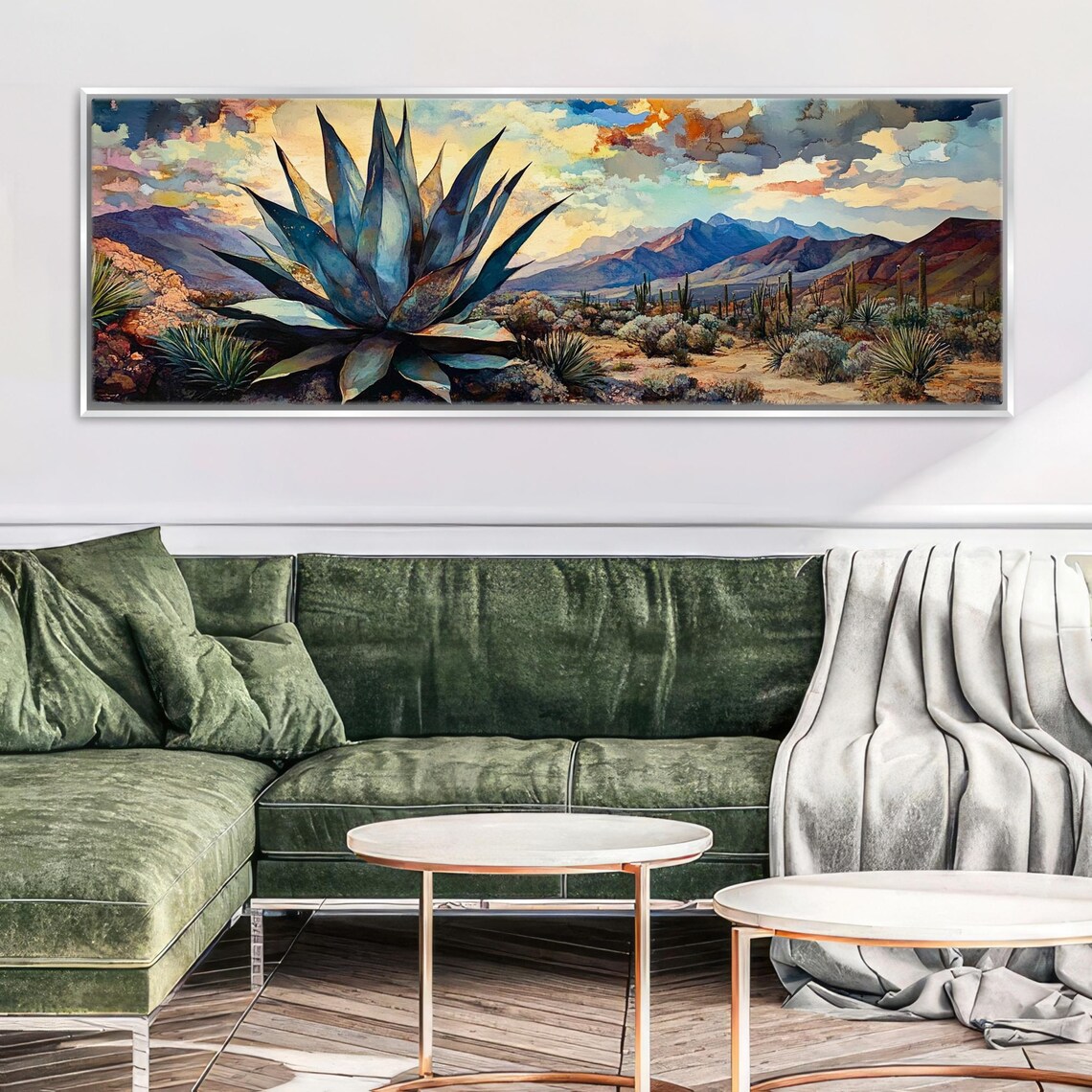 Agave Plant Southwest Desert Scene Poster Print