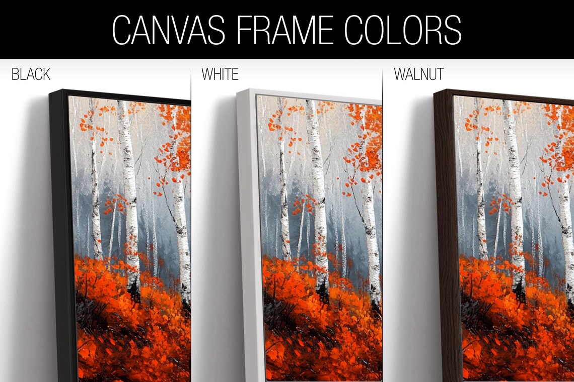 Panoramic Birch Tree Forest Wall Art Framed Or Unframed Long Horizontal Gallery Wrapped Gicle Ready To Hang Extra Large Wall Art - Image 2