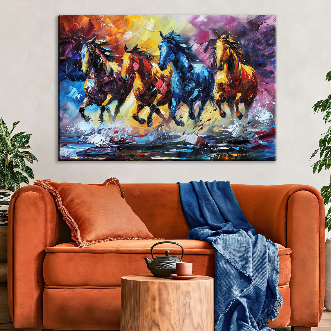 Wild Horses Running Free Wall Art Print, Horse Decor - Image 2