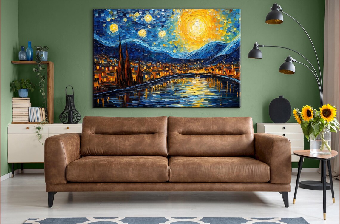 Van Gogh Starry Night, Modern Reimagination Art Print - Image 3