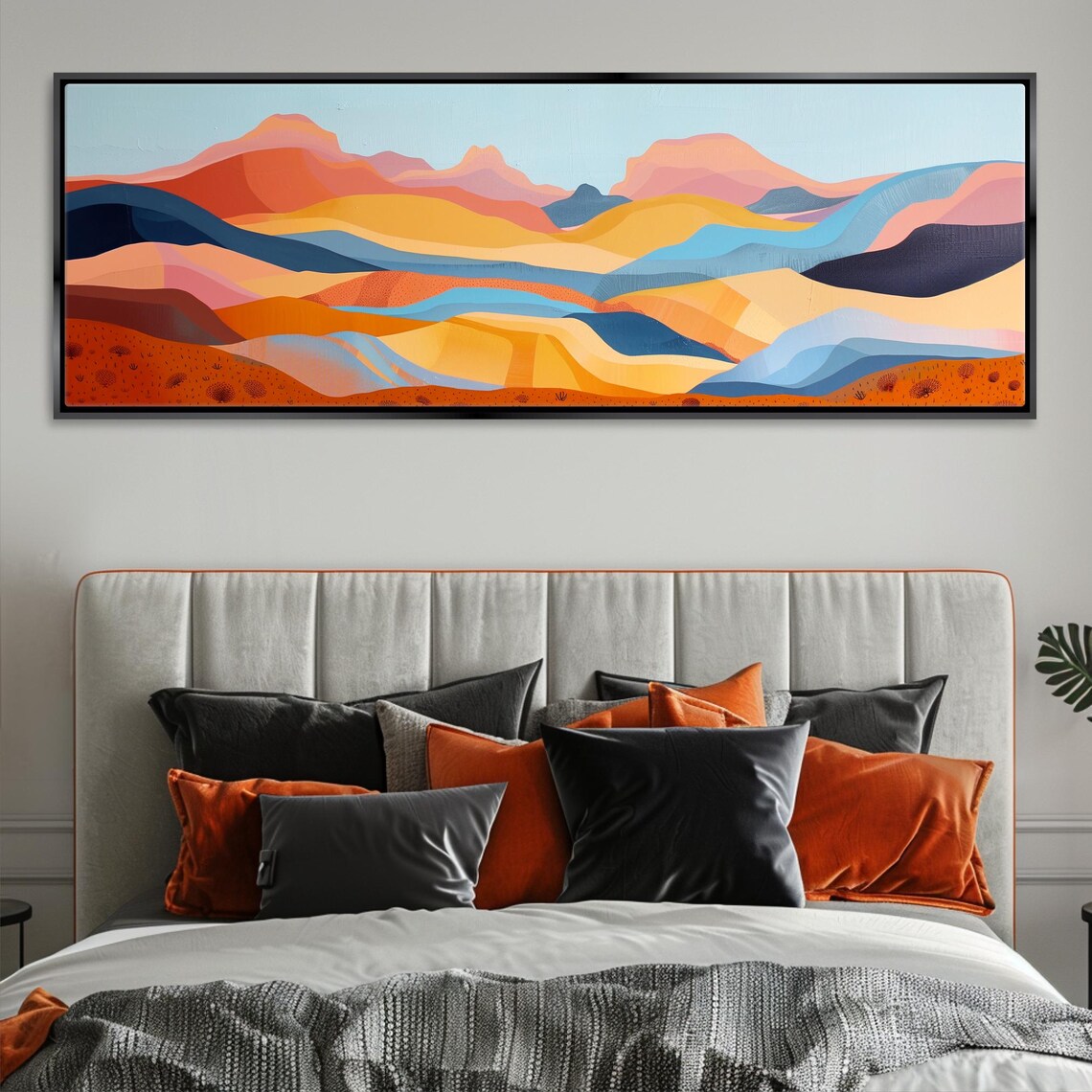 Boho Southwest Desert Mountain Range Art Print - Image 4