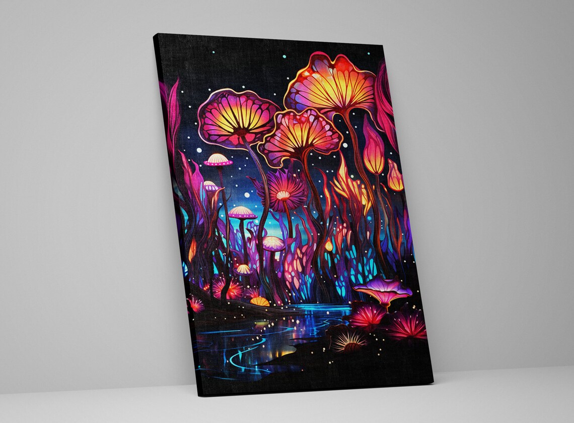 Whimsical Wonderland Mushroom Forest Art Print - Image 5